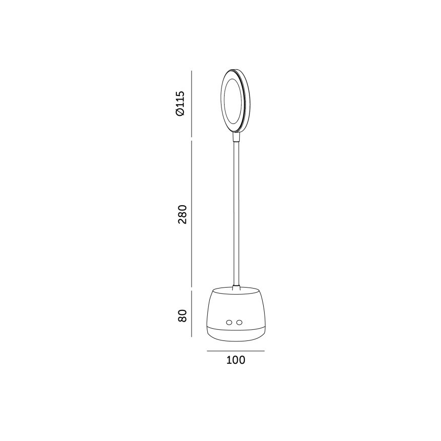 Flexible, aufladbare LED-Tischleuchte mit Dimm-Funktion LUSIA LED/5W/5V 3000/4000K 1200 mAh weiß