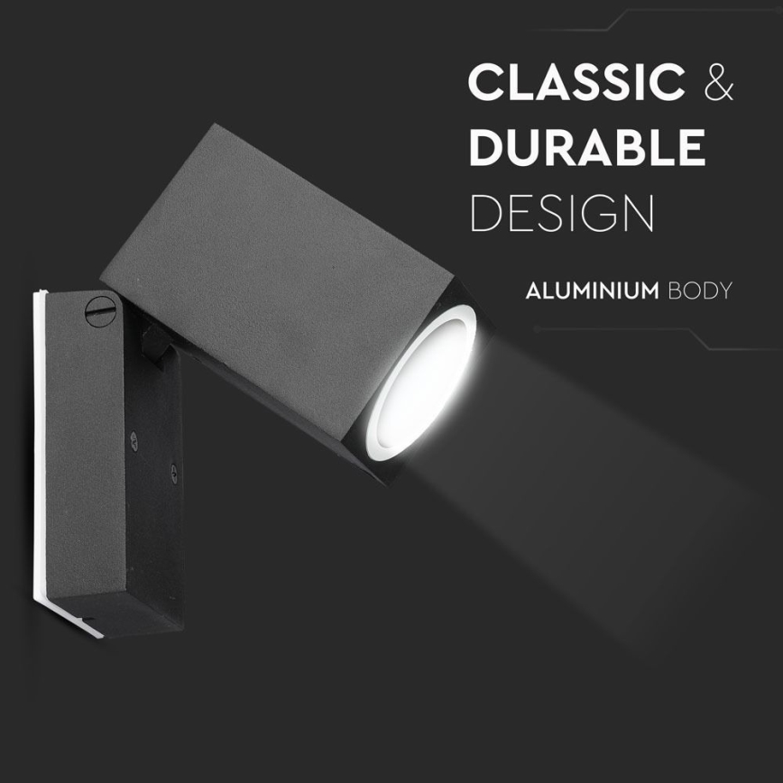 Flexible Outdoor-Wandleuchte 1xGU10/35W/230V IP44 schwarz