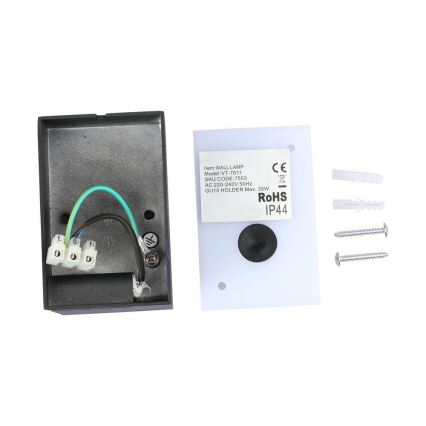 Flexible Outdoor-Wandleuchte 1xGU10/35W/230V IP44 schwarz