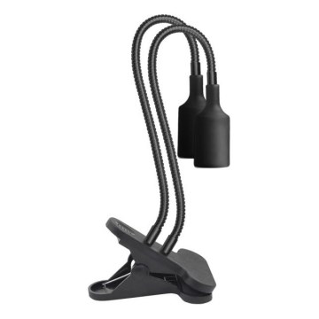 Flexible Tischleuchte mit Klemme für die Pflanzenzucht PLANTY 2xE27/30W/230V schwarz