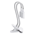 Flexible Tischleuchte mit Klemme für die Pflanzenzucht PLANTY 2xE27/30W/230V weiß
