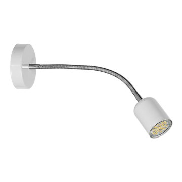 Flexibler Schreibtischlampen MAXI 1xGU10/40W/230V Weiß
