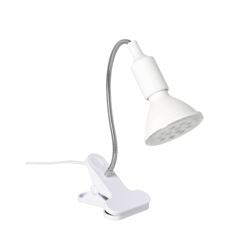 Flexibler Tischlampen-Clip für Pflanzenzucht PLANTY 1xE27/30W/230V Weiß