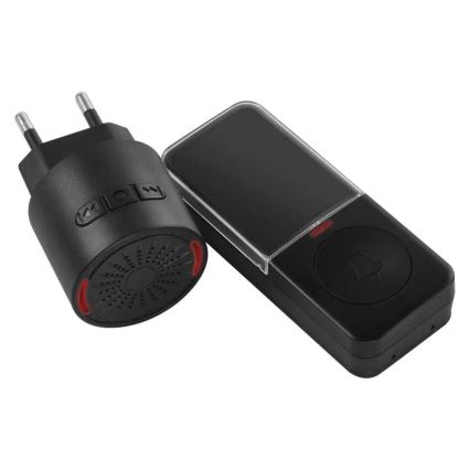 Funk-Türklingel für die Steckdose 230V + 1xCR2032 schwarz