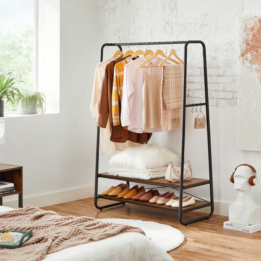 Garderobenständer LINEA – Braun/Schwarz