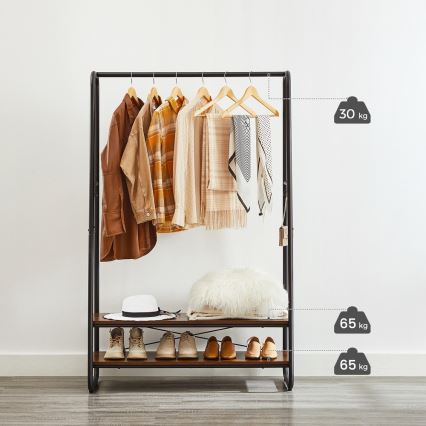 Garderobenständer LINEA – Braun/Schwarz