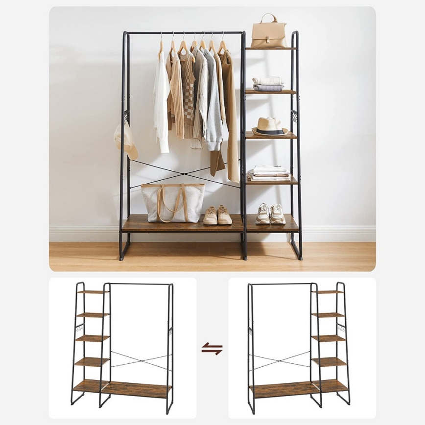 Garderobenständer LINEA Braun/Schwarz