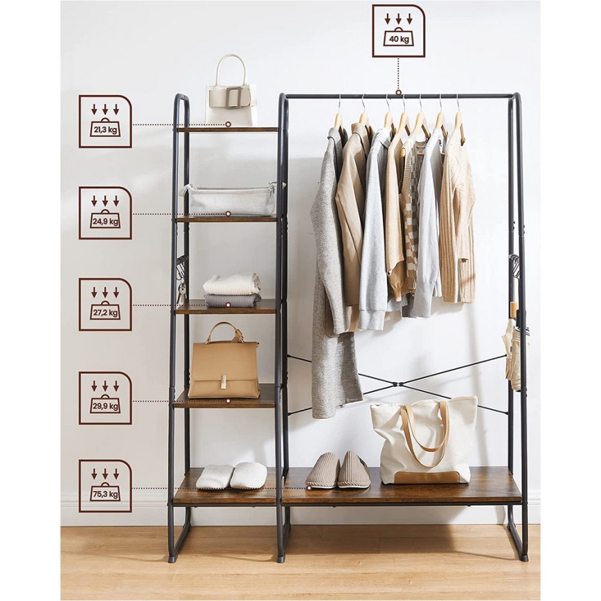 Garderobenständer LINEA Braun/Schwarz