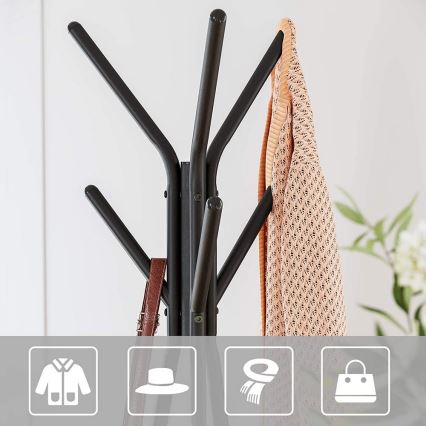Garderobenständer LINEA schwarz/braun