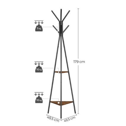 Garderobenständer LINEA schwarz/braun