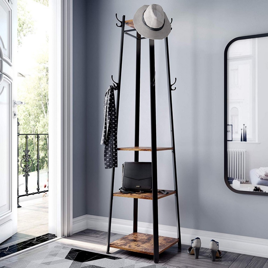Garderobenständer LINEA schwarz/braun