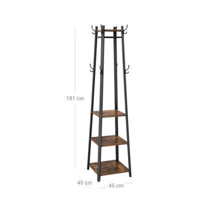 Garderobenständer LINEA schwarz/braun