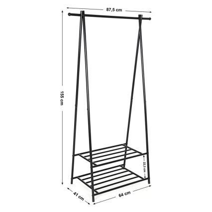 Garderobenständer LINEA, schwarz
