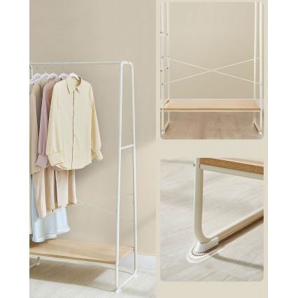 Garderobenständer LINEA weiß/braun