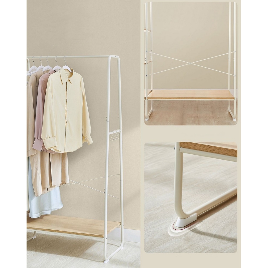 Garderobenständer LINEA weiß/braun