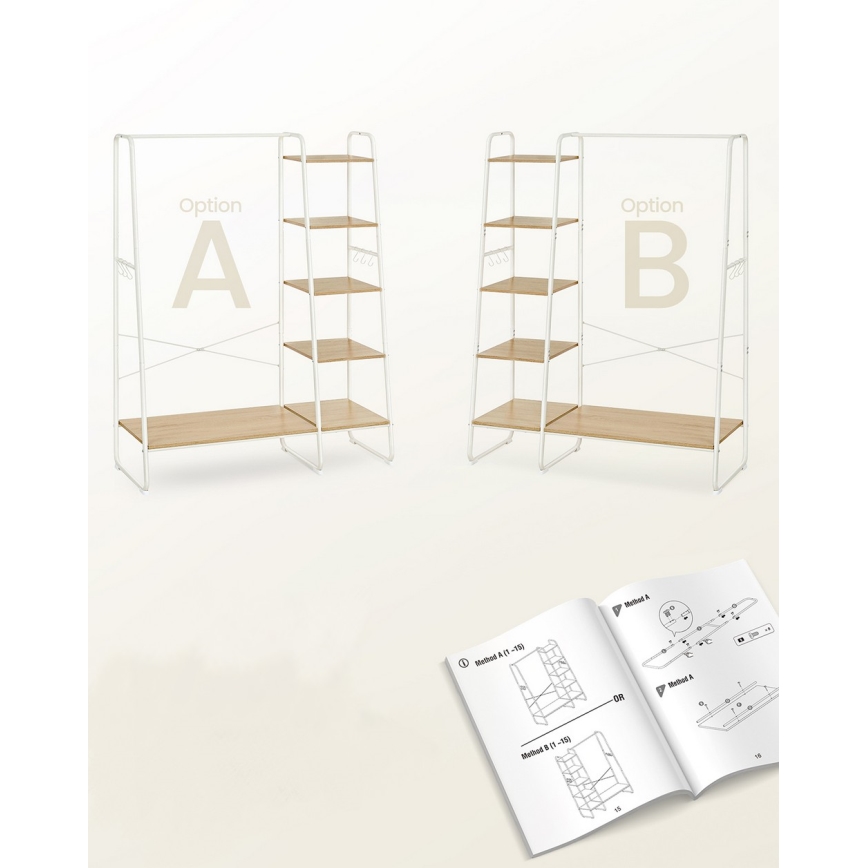 Garderobenständer LINEA weiß/braun