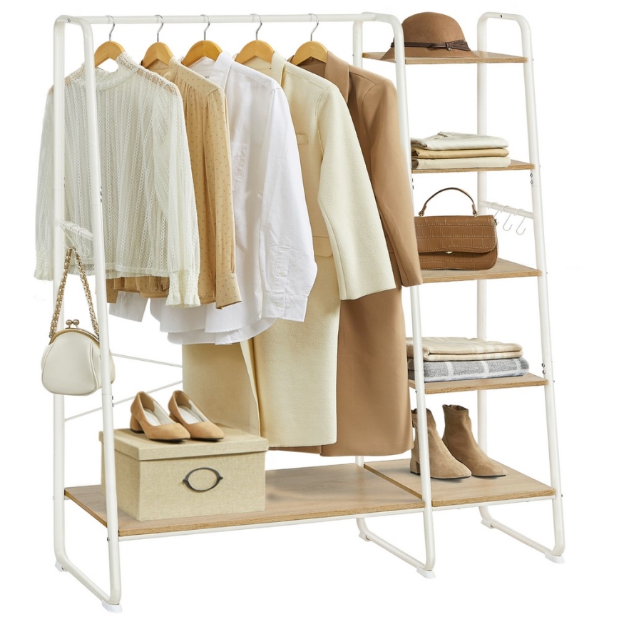 Garderobenständer LINEA weiß/braun