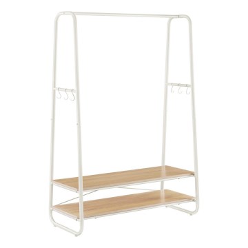 Garderobenständer LINEA weiß/braun