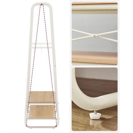 Garderobenständer LINEA weiß/braun