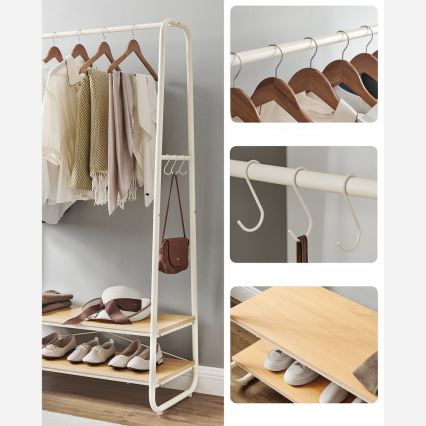 Garderobenständer LINEA weiß/braun