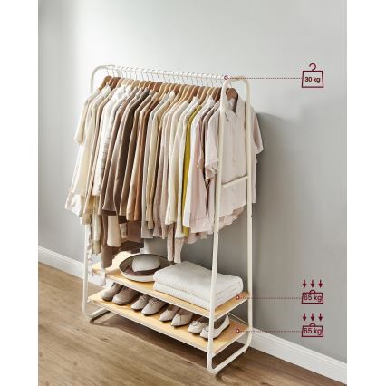Garderobenständer LINEA weiß/braun