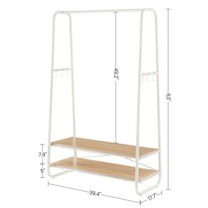 Garderobenständer LINEA weiß/braun
