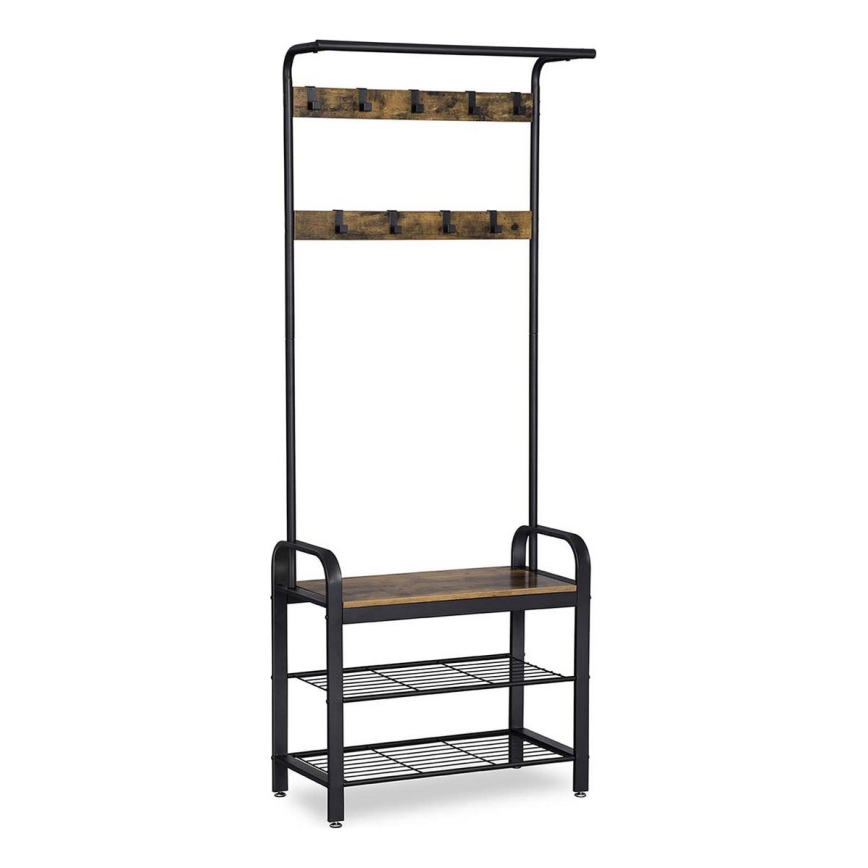 Garderobenständer NAVOR braun/schwarz