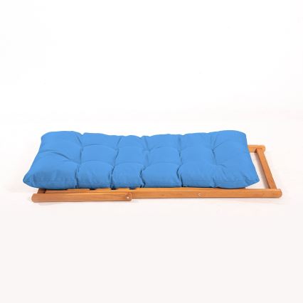 Garten-Liegestuhl blau/Buche