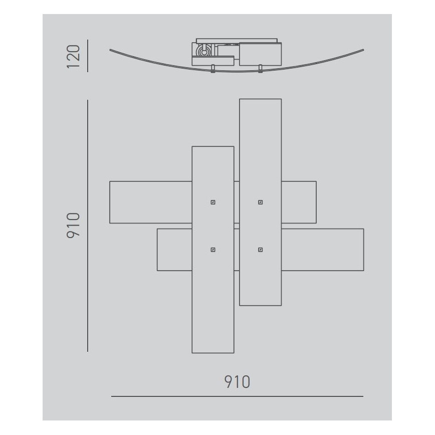 Gea Luce LARA P G oro - Deckenleuchte LARA 4xE27/52W/230V 91 cm golden