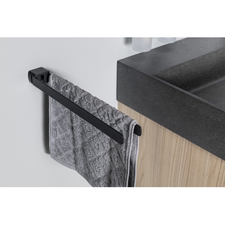 Gedy - Wanddrehhaken für Handtücher PIRENEI 36 cm matt schwarz