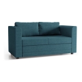 Gepolsterte, ausklappbare 2-Sitzer-Sofa mit Armlehnen LAYLA in Blau