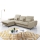 Gepolsterte Eckcouch ALTA, L‑Form, links, mit Schlaffunktion und Stauraum, beige