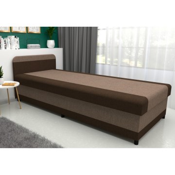 Gepolsterte Liege mit Stauraum TALI 80x202 Braun/Beige