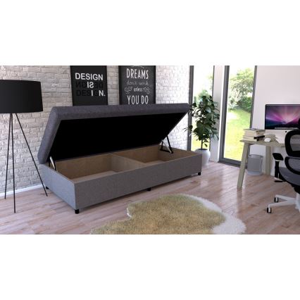 Gepolsterte Schlafcouch mit Stauraum CORY 80x200 Grau