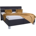 Gepolstertes Bett ALIS 180x200 cm mit Stauraum, ohne Matratze, anthrazit