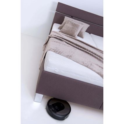 Gepolstertes Bett ALIS mit Bettkasten, ohne Matratze, 160 x 200 cm, braun