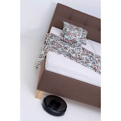 Gepolstertes Bett MARIA 180x200 cm mit Bettkasten, ohne Matratze, Braun