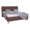 Gepolstertes Bett MARIA 180x200 cm mit komfortabler Matratze und praktischem Stauraum, braun