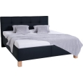 Gepolstertes Bett MARIA 180x200 cm mit Matratze und Bettkasten, anthrazit