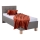 Gepolstertes Bett MARIA ONE 90x200 cm mit Matratze und Stauraum, taupe