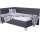 Gepolstertes Bett MARIA PETITE 120x200 cm mit Stauraum, ohne Matratze, grau