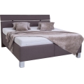 Gepolstertes Bett mit Bettkasten ohne Matratze ALIS 180x200 cm braun