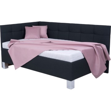 Gepolstertes Bett mit Matratze und Bettkasten MARIA PETITE 120x200 cm Anthrazit