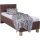 Gepolstertes Bett mit Matratze und Stauraum MARIA ONE 90x200 cm braun