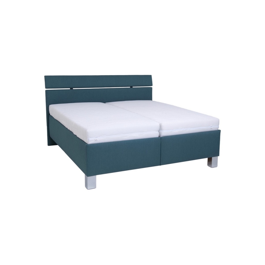 Gepolstertes Bett mit Stauraum ohne Matratze ALIS 160x200 cm Petrol
