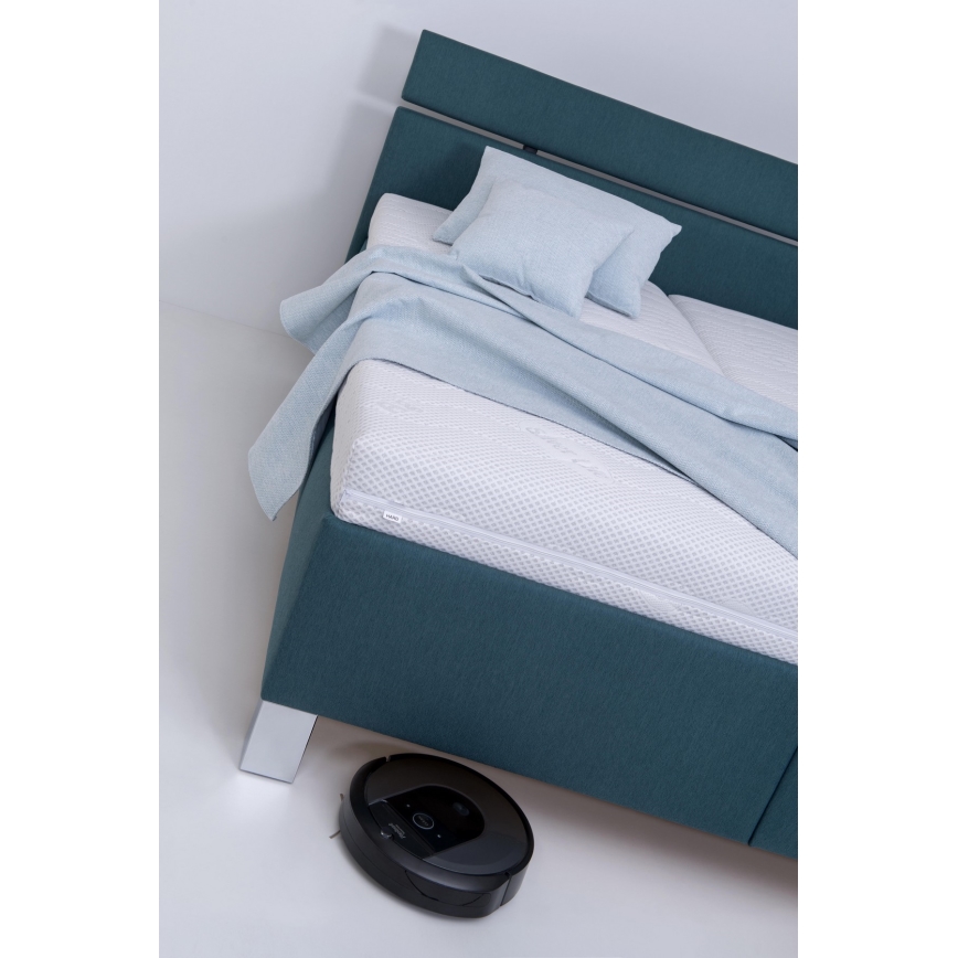 Gepolstertes Bett mit Stauraum ohne Matratze ALIS 180x200 cm petrol