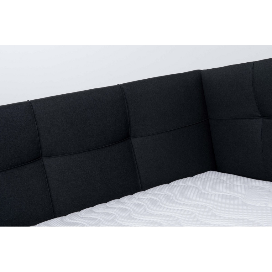 Polsterbett MARIA PETITE 120x200 cm mit Stauraum – ohne Matratze, Anthrazit