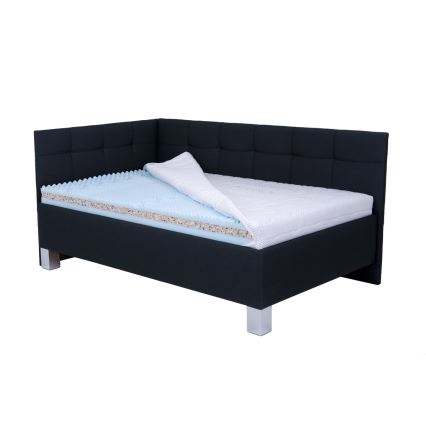 Polsterbett MARIA PETITE 120x200 cm mit Stauraum – ohne Matratze, Anthrazit