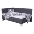Gepolstertes Bett mit Stauraum, ohne Matratze, MARIA PETITE, 120x200 cm, grau