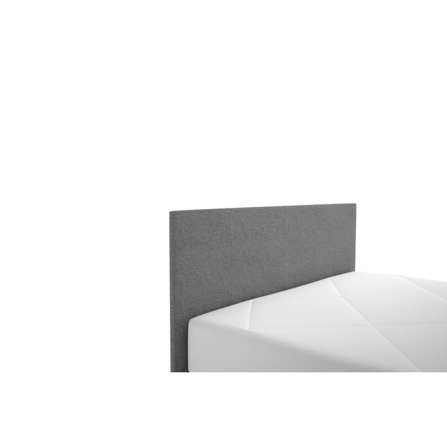 Gepolstertes Bett mit Stauraum und Matratze DARIA 120 x 200 cm, grau